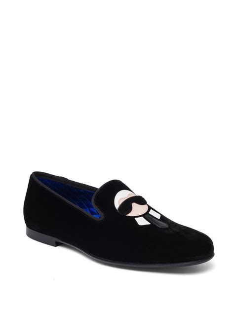 fendi karlito velvet loafer|fendi loafers.